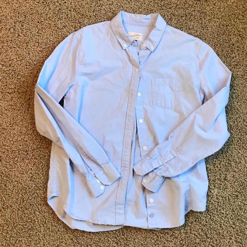 Light blue oxford button down shirt